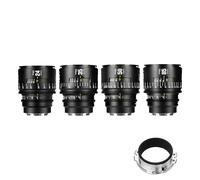 7artisans 24/35/50/85mm T2.1 Infinte Series - Lente de Cine Manual Profesional de Fotograma Completo, Compatible con Montura EF para Fotografía y Cine, Color Negro