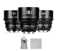 7artisans 35/50/75 mm T1.5 Dream Series Set - Lente cinematográfica Prime Manual de Gran Apertura, Full-Frame, Compatible con Sony A7 Series, FX3, A7S3, A7M3, A7M4, Negro