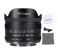 7Artisans 7,5 mm F2.8 II Lente de ojo de pez APS-C 190 ° Lente manual ultra de gran angular, compatible con la cámara Fujifilm X-Monte X-M1, XM2, X-T1, X-T2, X-T10, X-PRO1