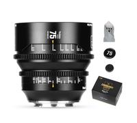 7artisans 75mm T1.5 Drean Series Objetivo de Cine Profesional, Lente Prime de Cine, Manual, de Fotograma Completo y Gran Apertura, Compatible con Sigma FP, Panasonic S1 S1H S5, Leica SL SL2, Negro