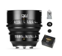 7artisans 75mm T1.5 Drean Series Objetivo de Cine Profesional, Lente Prime de Cine, Manual, de Fotograma Completo y Gran Apertura, Compatible con Canon EOS R, Red, R3, R5, R6, R7, R10, RP, Negro