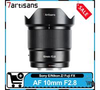 7artisans AF 10mm F2.8 APS-C Lente Ultra Gran Angular con Enfoque Automático y Gran Apertura para Retratos y Cielo Estrellado para Sony FS7 A7S Fuji X-E1 black