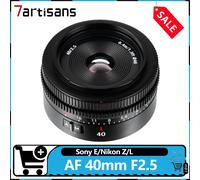 7artisans AF 40mm F2.5 Lente Gran Angular de Enfoque Automático de Gran Apertura para Sony A6400, Nikon Z9, Leica L