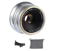 7artisans F1.8 - Lente Fija de Enfoque Manual para cámaras Olympus y Panasonic Micro Four Thirds MFTM4/3, 25 mm, Color Plateado