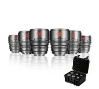 7Artisans Lente de Cine Profesional Serie T2.1 Hope de 10mm/16mm/25mm/35mm/50mm/85mm Marco S35 Compatible con Fuji X-Mount, para Fuji X-S20/X-T5/X-H2/X-T4/X-H2S/X-T3/X-S10 (Gris Titanio)