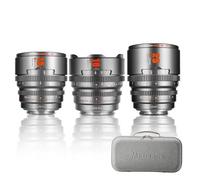 7Artisans Lente de Cine Profesional Serie T2.1 Hope de 10mm/16mm/25mm Marco S35 Compatible con Fuji X-Mount, para Fuji X-S20/X-T5/X-H2/X-T4/X-H2S/X-T3/X-S10 (Gris Titanio)