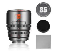 7Artisans Lente de Cine Profesional Serie T2.1 Hope de 85 mm Marco S35 Compatible con Fuji X-Mount, para Fuji X-S20/X-T5/X-H2/X-T4/X-H2S/X-T3/X-S85 (Gris Titanio)