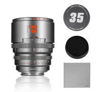 7Artisans Lente de Cine Profesional T2.1 de 35 mm Marco S35 Compatible con Montura Canon RF-S para Red Komodo/Komodo X/Canon C70/R7/R50/R35 (Gris Titanio)