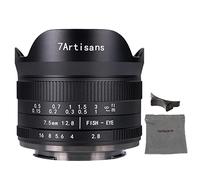 7artisans Lente de ojo de pez F2.8 II de 7.5 mm APS-C Lente fija manual de gran angular de 190°, compatible con Sony E-Mount A7, A7II, A7R, A7RII, A6500, A6300, A6000, A5000