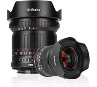 7artisans Lente gran angular de 9 mm F5.6 de marco completo de 132°, distorsión casi cero, distancia mínima de enfoque de 0,2 m, compatible con Sony A7 Series A7R A75 A7SII A9 A7C A1, etc.