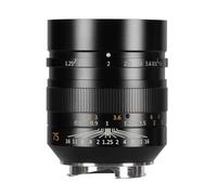 7artisans Lente M 75 mm F1.25 II para LM - Formato completo, f/1.25, manual, cristal ED, escala de luz, compatible con M6/M10/M11/M9 (Negro)
