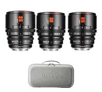 7atisans 35/50/85mm T2.1 - Juego de objetivos cine, serie 3, Super 35 Hope Prime para cámaras de montaje electrónico FX30 y otras cámaras (negro)