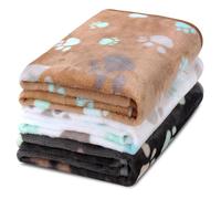 7CDXD 3 Piezas Mantas para Perros Gatos, Colchoneta Suave y Cálida para Dormir para Animales, Mante de Franela para Perros Gatos Mascotas (77 x 55 cm)
