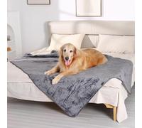 7CDXD Manta Impermeable para Perros, 127 x 150 cm, Manta para Perros, Sofá, Franela, Manta Impermeable, a Prueba de Líquidos, Mantas para Perros y Gatos, Adecuada para Sofá Gris
