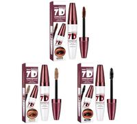 7D Waterproof Fiber Mascara, Long Lash Formula, Volumizing Lengthening Smudge Proof Black Mascara for Women (MIX)
