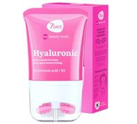 7DAYS Crema Facial y de Cuello Coreana con Ácido Hialurónico, Vitamina C y Rodillo de Masaje - Gel Hidratante, Efecto Lifting y Piel Rellena, para la Papada, 80 ml