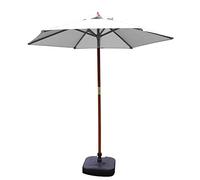 7ft Patio Umbrella Outdoor Garden Table Umbrella Yard Camping Pool Umbrella with Solid Wood Bracketine Red