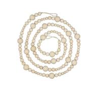 7ft Wood Bead Garland Farmhouse Home Decor Country Natural Holiday Christmas Tree Mantel Wall Hangi