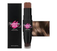 7g Palette Retoca Raices, Cubre Raíces Barra de Retoque de Línea Capilar Doble Extremo con Brocha, Resistente al Agua y al SudorRellena Línea Capilares Dispersas,para Hombres y Mujeres(Marrón claro)