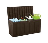 7H SEVEN HOUSE Arcón Exterior de Resina | Baúl para Jardín, Terraza o Balcón | Impermeable | para Objetos y Juguetes | 340 Litros | 118x53x57cm