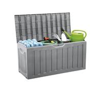 7H SEVEN HOUSE Baúl Exterior de Resina | Arcón Exterior para Jardín, Terraza o Balcón | Impermeable | Baúl para Objetos y Juguetes | 340 litros | 118x53x57cm