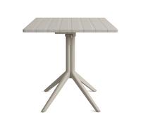 7H SEVEN HOUSE Mesa de Bar Cuadrada 70x70cm Ares en Polipropileno con Tablero Plegable para Interior y Exterior 7house