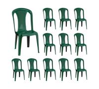 7H SEVEN HOUSE Pack 12 Sillas de Exterior Apilables sin Reposabrazos Napoli 49x42x88cm 7house