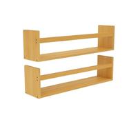 7H SEVEN HOUSE Pack 2 Estantes de Pared en Bambú Canoply 14x57x10cm 7house