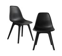 7house Pack de 2 Sillas de Comedor Nórdicas Aroa en Polipropileno para Interior y Exterior 7house
