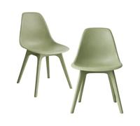 7house Pack de 2 Sillas de Comedor Nórdicas Aroa en Polipropileno para Interior y Exterior 7house