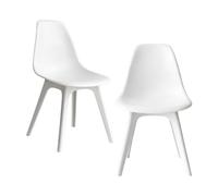 7house Pack de 2 Sillas de Comedor Nórdicas Aroa en Polipropileno para Interior y Exterior 7house