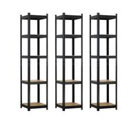 7house Pack 3 Estanterías Modulares con 5 Baldas Ajustables 180x40x40cm 175Kg 7house