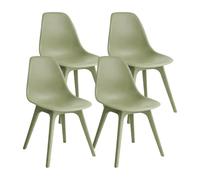 7H SEVEN HOUSE Pack 4 Sillas de Comedor Nórdicas Aroa en Polipropileno para Interior y Exterior 7house