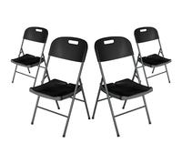 7H SEVEN HOUSE Pack 4 Sillas Plegables con Asa 47x58x87cm 7house