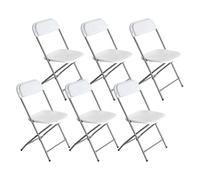 7house Pack 6 Sillas Plegables de Resina Garden 45x44.5x79cm 7house