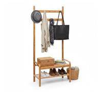 7H SEVEN HOUSE Perchero Zapatero de Bambú con Banco 170x73.5x34.5cm 7house