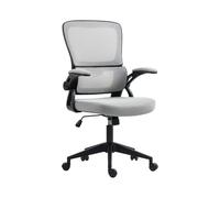 7H SEVEN HOUSE - Silla de Escritorio Ergonómica ErgoFlex, Respaldo de Malla Transpirable, Altura Ajustable, Reclinable, con Soporte Lumbar, Reposabrazos y Ruedas, Negro/Gris Oscuro/Gris Claro