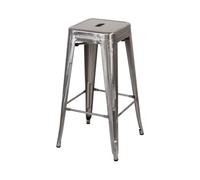 7house Taburete Medio Industrial Apilable de Acero 43x43x76cm 7house