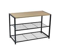 7H SEVEN HOUSE Zapatero Met?Lico con 2 baldas de Madera Erme 43x63x30cm 7house