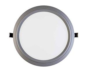 7H SEVENON 184357 Downlight Led Ultraslim Empotrable Redondo - Aluminio, 15W 1100Lm, 20.5Cm, 4000K