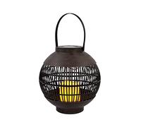 7H SEVENON 212443 Farol Solar Led Exterior Redondo, Marrón, 3000K