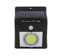 7H SEVENON - Aplique Solar LED Exterior 1 Foco 10W, para Jardín, Patio o Zonas de Paso, Sensor Crepuscular y Movimiento, 7500K, 150 Lúmenes, 20.000H Vida Útil, Instalación en Pared, Negro