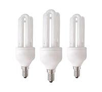 7H SEVENON - Bombilla CFL Bajo Consumo E14 (Pack 3), 15W Potencia, 75W Equivalencia, 825lm, 55 LM/W, Ángulo Apertura 270º, Clase Energética G, No Regulable, Orientación Fija, IP20, 8000H Vida Útil