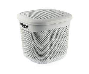 7H SEVENON Cesta Mediana Cuadrada con Tapa 15 litros 7house