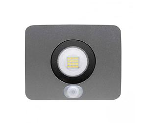 7H SEVENON - Proyector led gris 10W 700LM 25000H IP65 con sensor movimiento