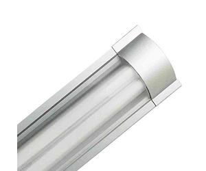 7H SEVENON - Regleta Fluorescente 2x18W T8 G13, Aluminio, Difusor Opal, Interior, 2600lm Flujo Luminoso, Temperatura Color 4000K (Blanca Neutra), 150º, 8000H Vida Útil, IP20, Color Blanco