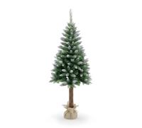 7house Árbol de Navidad Artificial Nevado Alpes con Base de Yute 150cm 7house