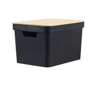 7house Cesta Alta de Ordenación Rectangular con Tapa Negro Zest 7house