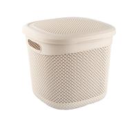 7H SEVENON Cesta Mediana Cuadrada con Tapa 15 litros 7house