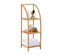 7house Estantería Arqueada en Bambú con 3 Niveles Canoply 110.5x37x35cm 7house